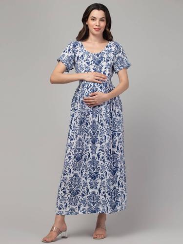 Maternity Feeding Dress With Zipper For Women.